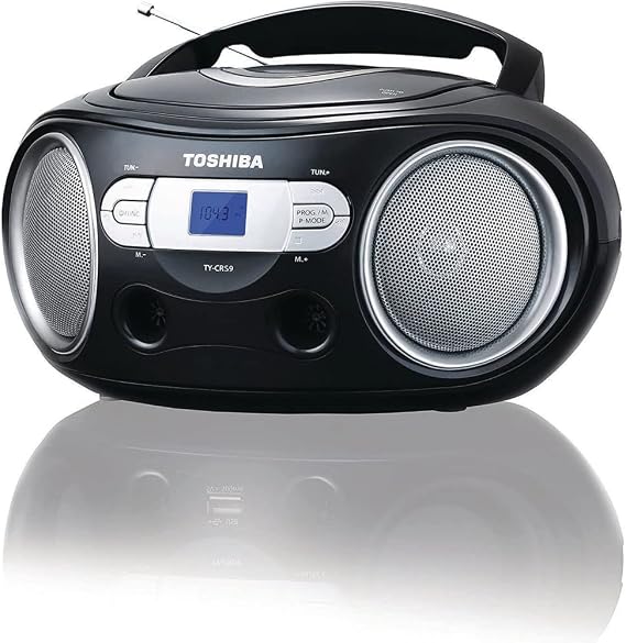 TOSHIBA TY-CRS9 Portable CD Boombox with AM/FM Stereo and Aux Input