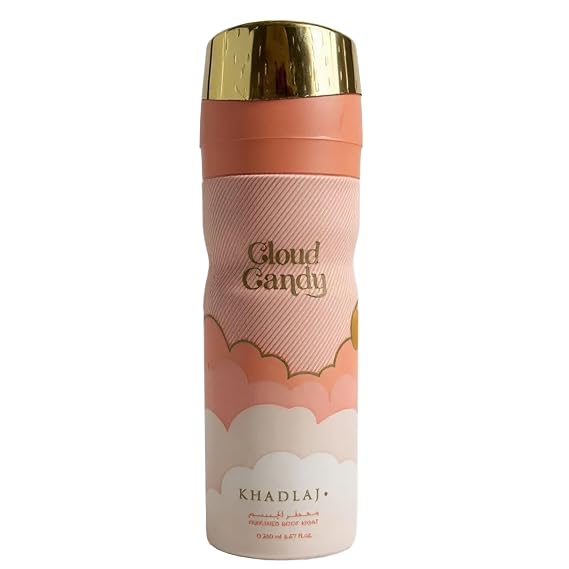 Khadlaj Cloud Candy Perfumed Body Spray for Unisex, 6.8 Ounce / 200ml