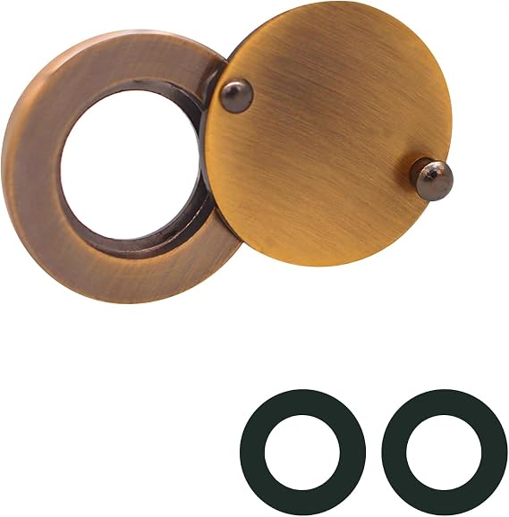Peephole Cover for Home, Door Viewer Peep Hole Solid Brass Peephole Protector Peep Hole for Door with Self Adhesive Installation Tool Use for Hotel