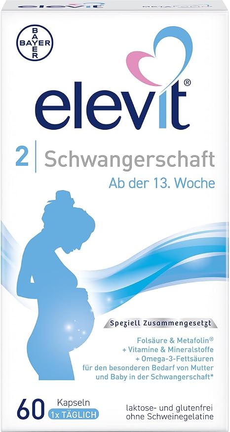 Elevit 2 I Pregnancy Vitamins I Omega-3 Fatty Acids I 60 Tablets