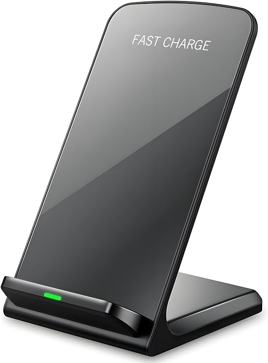 Android Kablosuz Cep Telefonu Şarj İstasyonu 15W Hızlı - Samsung Galaxy Google Pixel Motorola Razr OnePlus Ulefone için Qi Sertifikalı Şarj Standı (Siyah)