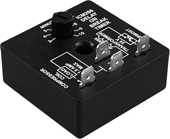206B Delay-on-Break Timer|3-10 Min Adjustable Anti-Short Cycle Protection