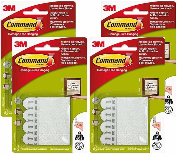 Command 17202-3Pk - Cis Small Size Velcro Tape, 4X
