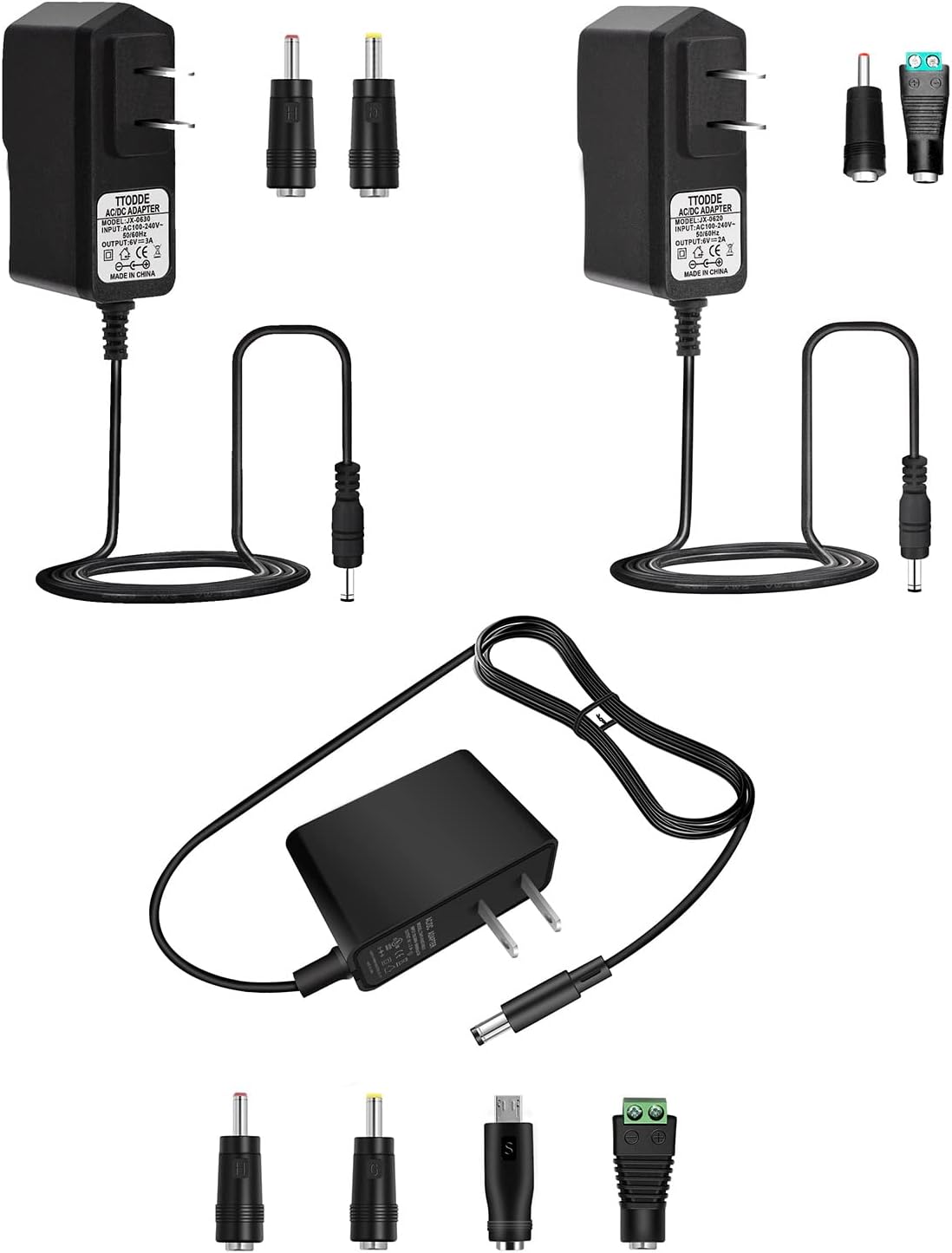 100-240V AC Adapter 6V 3A 2A 1A 500mA Power Supply Charger