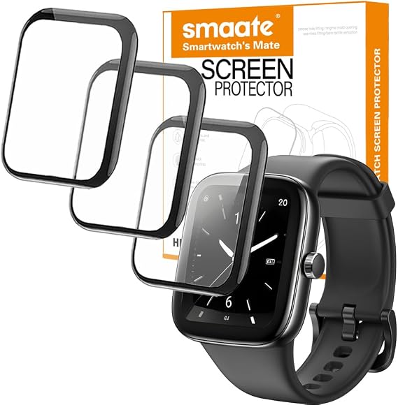 3D Screen Protector Compatible with S7 1.85 inches TOZO Smartwatch, PMMA, Full Coverage, 3 Pieces