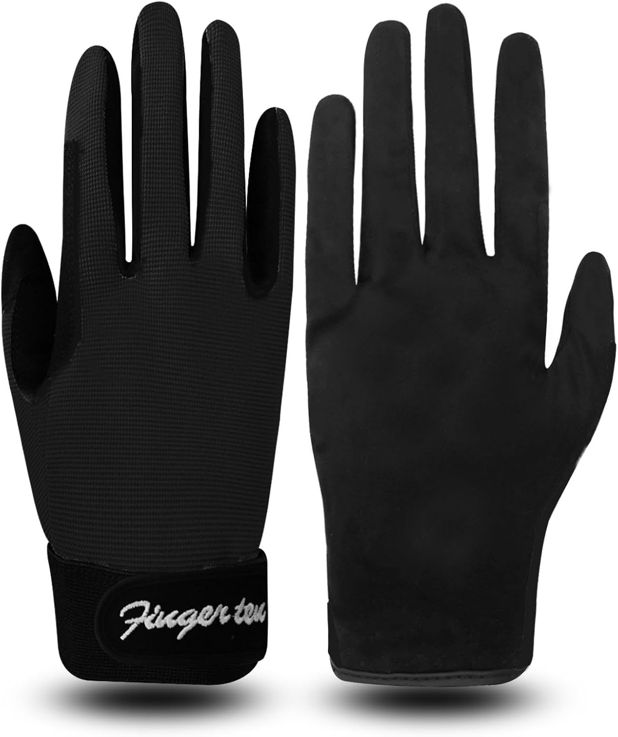 FINGER TEN Reithandschuhe Kinder Reitsport Handschuhe Mädchen Jungen Reiterhandschuhe Kinderreithandschuhe Reitsport Reiten Handschuhe Wert 1 Paar für 5-13 Jahre Kind