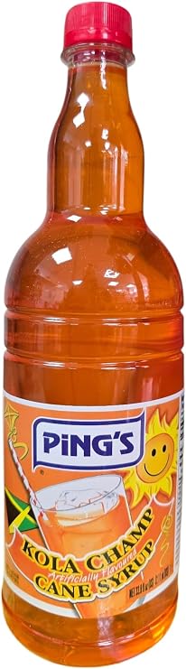 Ping's Kola Champagne Syrup, Caribbean Style Beverage 1ltr