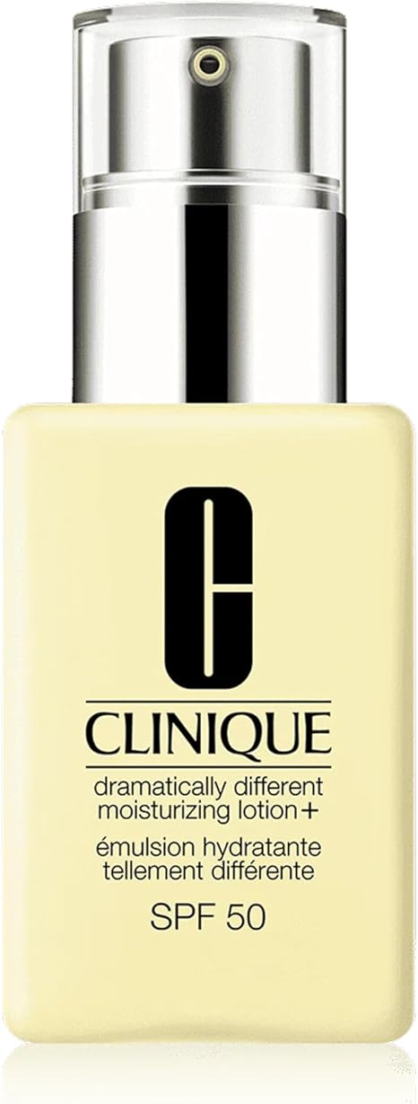 Clinique Dramatically Different Moisturizing Lotion + SPF 50 for Dry To Dry Combination Skin Types | Hydrating + Sun Protection