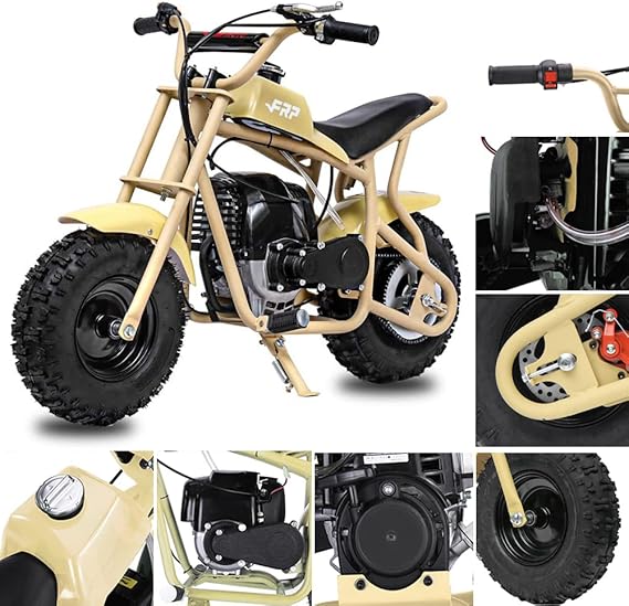 FRP DB3 40CC 4-Stroke Mini Dirt Bike for Kids - Gas Powered Off Road Mini Bike with Ultra Edition Trail Bike for Beginners,Yellow