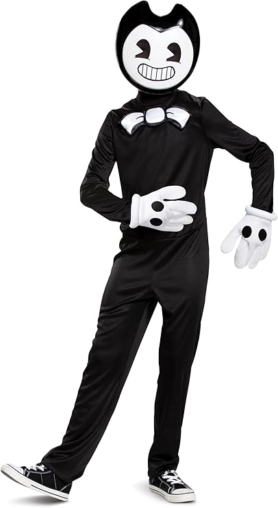 Disguise Bendy & The Ink Machine Classic Child Costume, Large (10-12) , Black