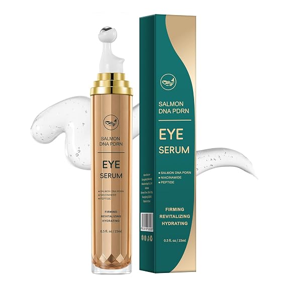 Salmon DNA PDRN Eye Cream for Puffiness and Bags Under Eyes - with Caffeine & Hyaluronic Acid, Niacinamide for Dark Circle & Hydration