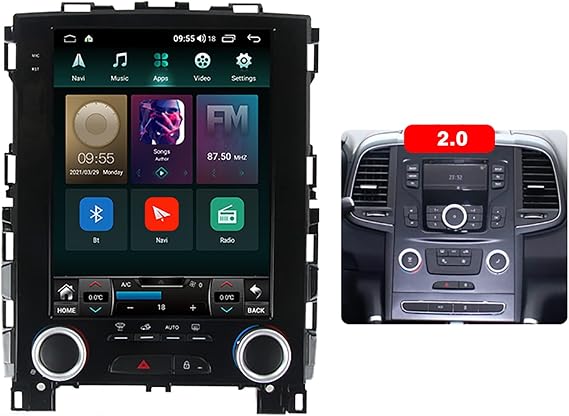 Charmstep Android 11 for Renault Koleos 2 2016-2020 Car Radio Stereo Carplay GPS Navigation 9'' Vertical Screen Multimedia Video Player with FM RDS WiFi BT SWC+Backup Camera