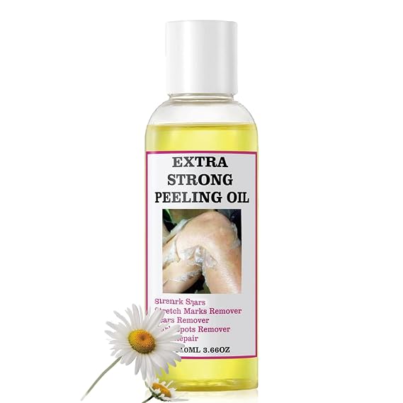 Yellow Peeling Oil for Dark Skin - Extra Strength Exfoliating Oil | Deep Hydration & Natural Plant Formula | For Body, Hands, Feet & All Skin Types (1)