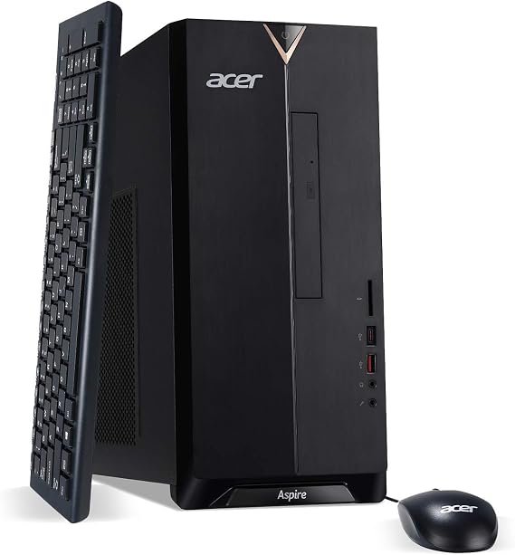 acer Aspire TC-885-UA92 Desktop, 9th Gen Intel Core i5-9400, 12GB DDR4, 512GB SSD, 8X DVD, 802.11AC WiFi, USB 3.1 Type C, Windows 10 Home, Black