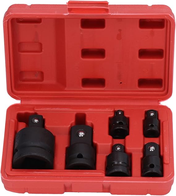 Impact Socket Adapter Set, 1 3/4 1/2 3/8 1/4 Socket Adapter