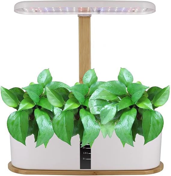 Hydroponics Growing System, 12-Pod Indoor Herb Garden Kit, LED Grow Light, 40 cm Max Height, White (white 01)