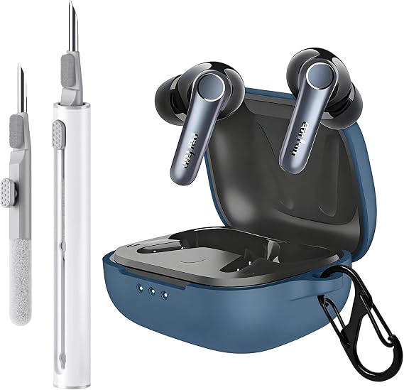 Silicone Case Compatible with EarFun Air Pro 4 Earbuds with Cleaner Kit