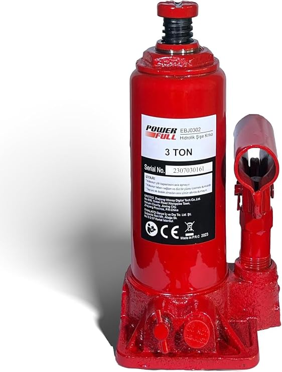 ASTRA LED 3 Ton Kapasiteli Hidrolik Şişe Kriko Kompakt ve Taşınabilir Otomobil Traktör Uyumlu
