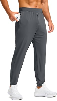 Soothfeel Mens Joggers with Zipper Pockets Golf Joggers Lightweight Sweatpants Athletic Workout Pants for Men Track