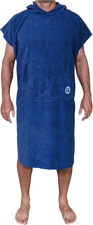 BESTA Surf Poncho, Wetsuit Changing Robe/Towel with Hood and Front Pocket. Thick Microfiber Material