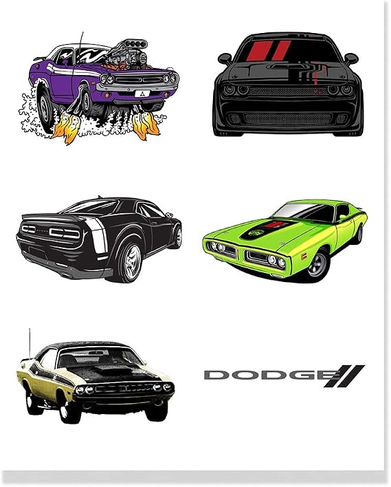 Dodge Last Call & Vintage Vehicle Removable Decal Sticker Sheet