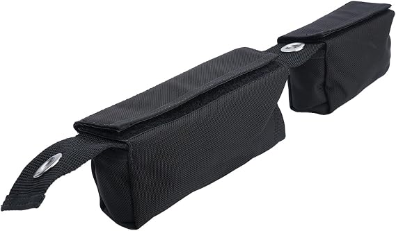 Adjustable V-Shape Weight Pocket for Scuba Diving Double Tanks – 1680D Nylon Trim Weight Pouch with Inner S (0.5kg) or L (2.5kg) Bag, Compatible(OUTER BAG)