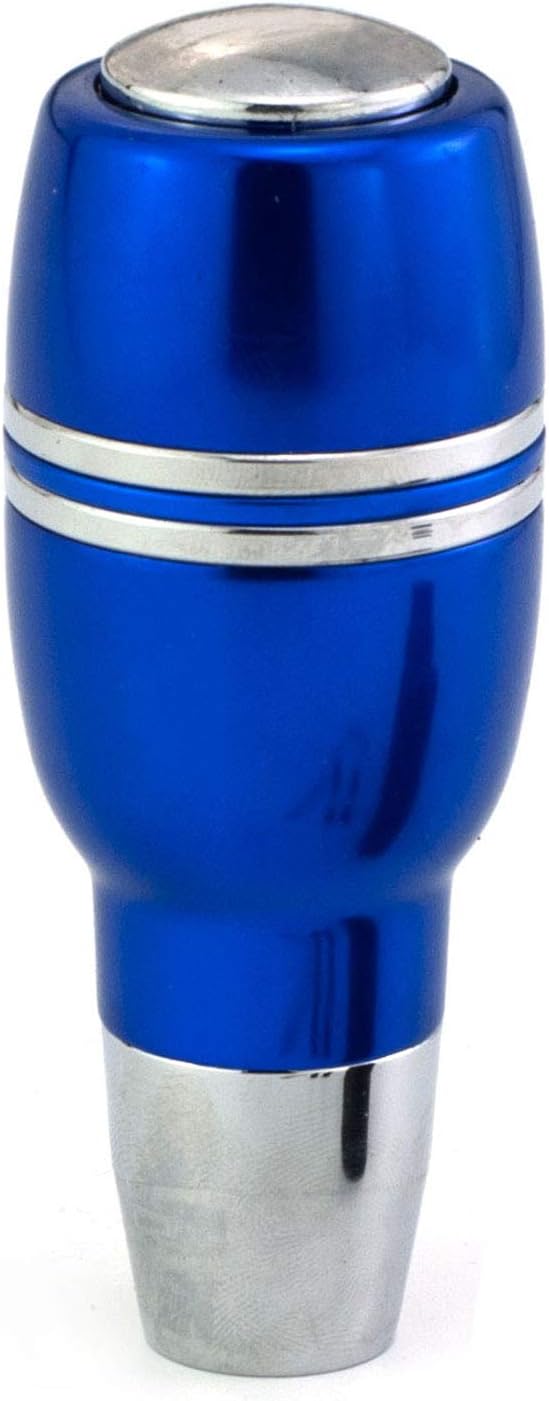 Push Button Car Knob Shifter Handle, Aluminum Alloy Gear Stick Shift Fit Most Automatic Transmissions, Blue