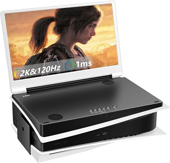 G-STORY 15.6" Inch IPS 2K 120Hz Portable Monitor Gaming Display Integrated with PS5(not Included) 2560X1440 with 2 HDMI Ports,FreeSync,Built-in 2 of Multimedia Stereo Speaker,UL (2K&120Hz)