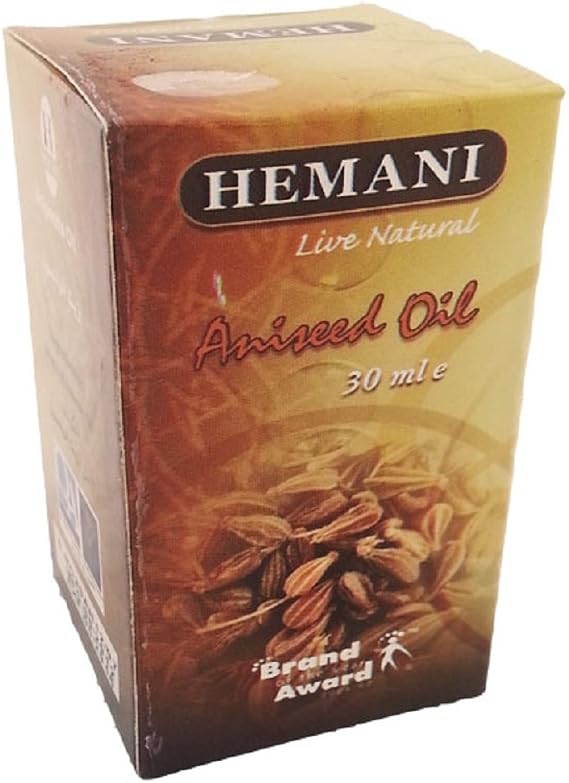 Hemani Aniseed Essential Oil 30ml for Skin, Body & Massage Blends, Halal