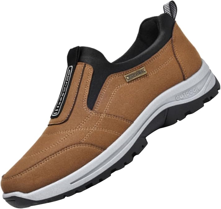 Men's Waterproof Slip On Shoes Summer Outdoor Hiking Trainers Wide Fit Durable Upper Orhtopendic Sneakers Non Slip Sole Comfortable Loafers for Fishing and Gardening