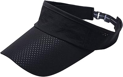 Visor Hats Adjustable Empty Top Baseball Cap Cotton Caps for Women and Men Sport Accessories Black, One Size