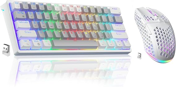 SOLAKAKA RGB/Wired/2.4GHz Wireless Gaming Keyboard and Mouse