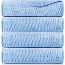 4 Pack Oversized Bath Towel Set 35in x 70 inches Blue Bathroom Towel Extra Large Bath Sheets for Shower Pool Beach Bathroom Super Absorbent Soft Quick Dry Towels