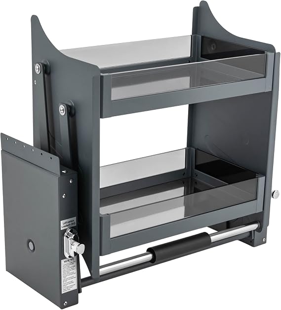 Blind Corner Cabinet Organizer - Pull Down Shelf & Spice Rack for Upper Kitchen Wall Cabinet Storage