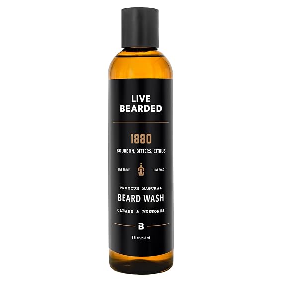 Live Bearded Water Based Beard Wash, 1880 Scent, 8 fl oz