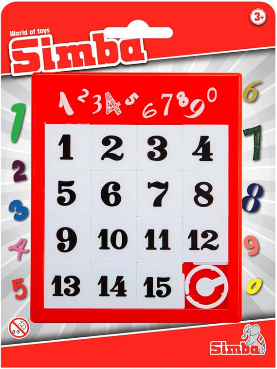 Simba, 108614687, Hareketli Sayı Bulmacası, 1'den 15'e Kadar 11,5x13,5cm, Sayı Öğretici, Sayma Sayıları, Özel Tasarım