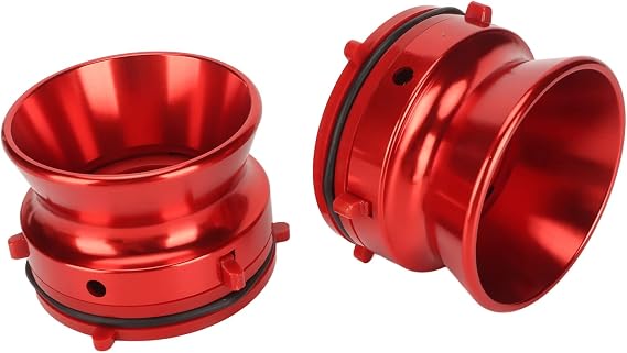 1 Pair Nab Hub Adapters, Reel to Reel Tape Nab Hub Adapter, 10 Inch Aluminium Nab Hub Adapter for Studer for for Akai for TEAC (Red)