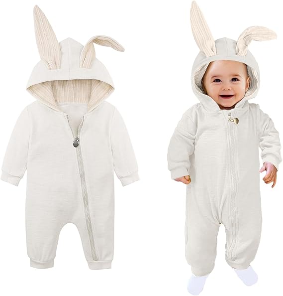 AGQT Baby Bunny Costume Infant Girl Boy Easter Halloween Outfit Size 0-24M