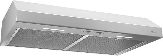 Broan-NuTone BCSEK124WW ENERGY STAR Certified Glacier Series 24" White Under-Cabinet, 300 Max Blower CFM, 1.5 Sones Range Hood