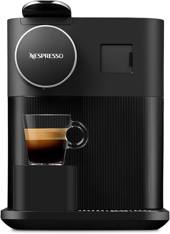 Nespresso Original Gran Lattissima Espresso Machine by De'Longhi, Black | Sophisticated Darks one-touch machine with integrated milk system for cappuccinos and lattes. Dishwasher safe milk tank.