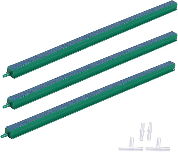 ALEGI Fish Tank Air Bubble 3-Piece Air Stone Bars for Aquarium 12 inch | Air Stone Bar Hydroponics with Connectors
