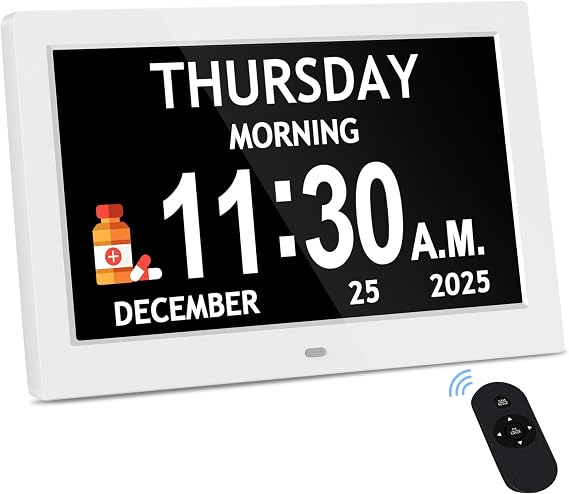 10.1'' Extra Large Digital Clock for Seniors, Calendar Clock with Day&Date