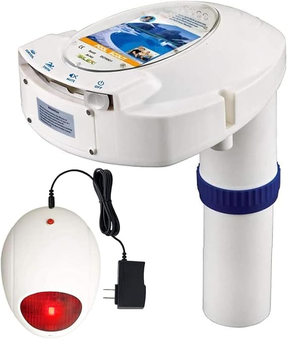 IC ICLOVER Pool Alarm Outdoor Inground Immersion Swimming Pool Safety Alarm, Poolside Water Motion Sensor with Remote Receiver Pool Monitoring System Kids, Pets Safety for Pools (Screw Fixed)