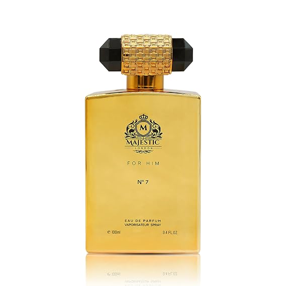 Fine Perfumery Majestic for Him No7 - Perfume for Men - Bold Spicy Cologne for Men with Bergamot and Tonka Bean - Long Lasting Citrus Perfume - 3.4 oz.