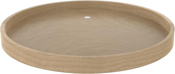 Rev-A-Shelf 24" Full Circle Lazy Susan Turntable Storage Organizer for Corner Kitchen Cabinets with Swivel Bearings, Maple Wood, LD-4BW-001-24SB-1