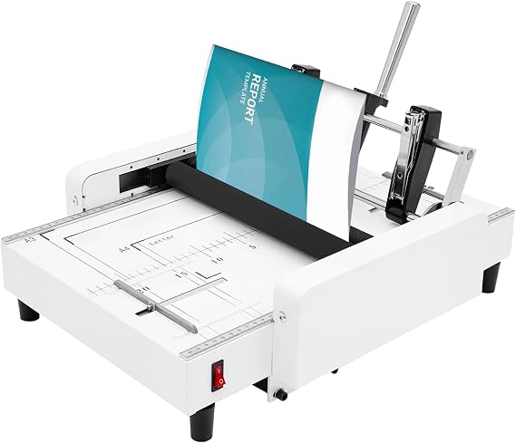 A3 Folding Binding Machine, A3 Booklet Maker 2-in-1 Letter Paper Folding Machine Format Range 5.83 x 8.27 Inch-11.69 x 16.54 Inch Applicable Staples 24/6, 24/8 About 200-300books/H in Homes