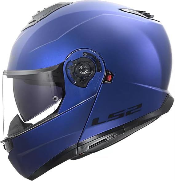 LS2 FF908 STROBE II Modular Flip Front Motorcycle Helmet. Matt Navy Blue - (3XL) 65-66 cm