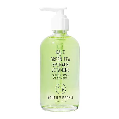 Youth To The People Superfood Facial Cleanser - Kale + Green Tea Daily Face Wash, Gently Removes Makeup, SPF, and Oils, Soothing Antioxidants for Glowing Skin, pH Balance, Clean Pores, Refillable