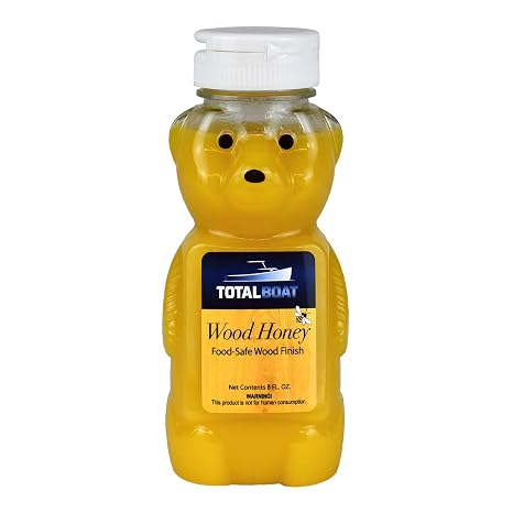 TotalBoat Wood Honey Food Safe Finish for Cutting & Serving Boards - 8 oz | Penetrates and Enhances Wood; Non-Toxic for Safe Use on Wooden Butcher Blocks, Serving Trays, Tables, and Bowls; Low Sheen