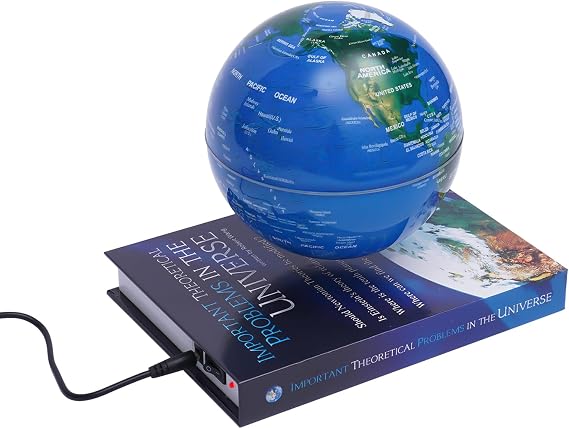 Floating Globe Lamp, 6" Magnetic Levitating Globe LED RGB Levitation Floating Geographic Globe Deco Gift, Geographic Globes